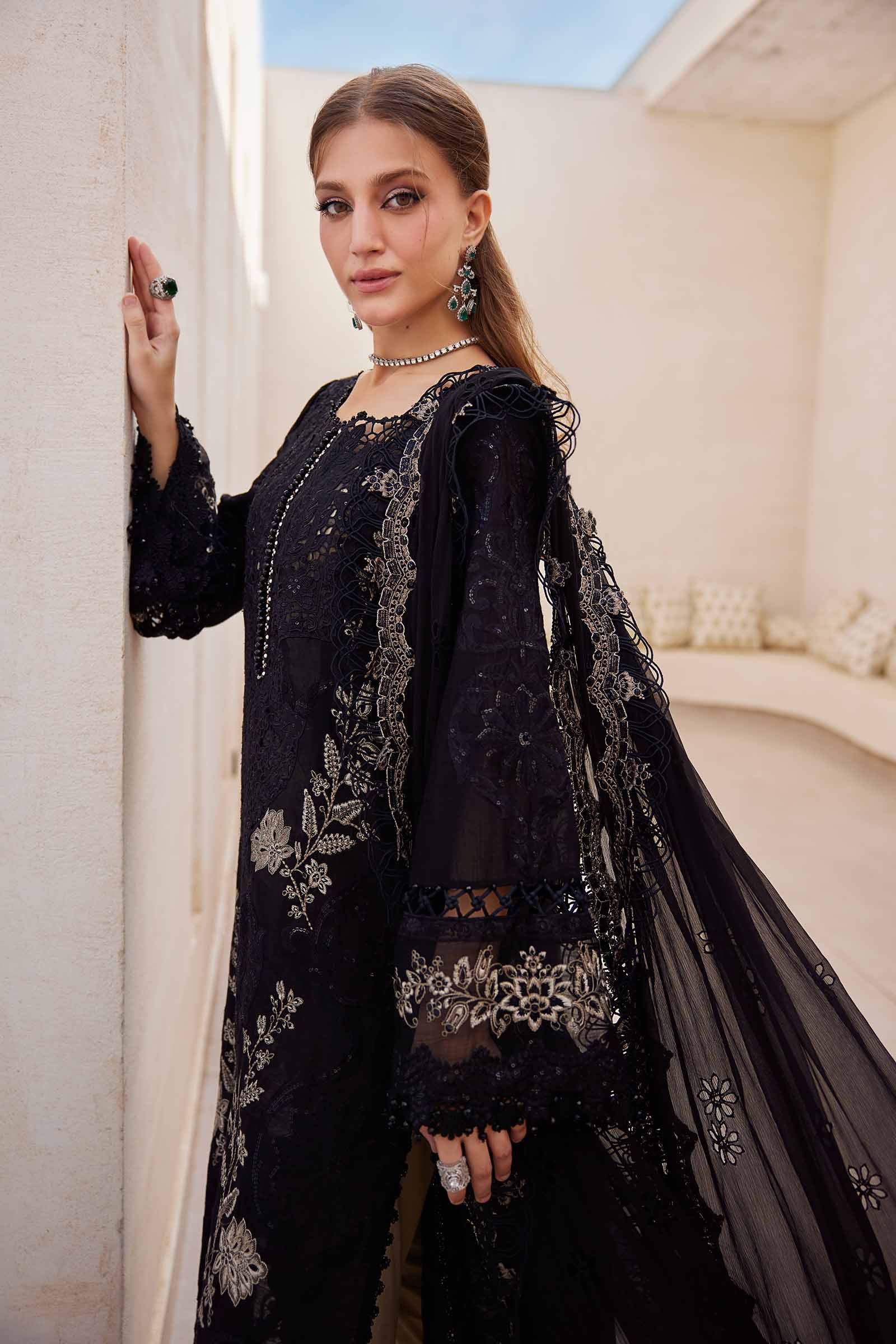3 Piece Unstitched Embroidered Paper Cotton Suit | EID LAWN-25-03 - MARIA.B