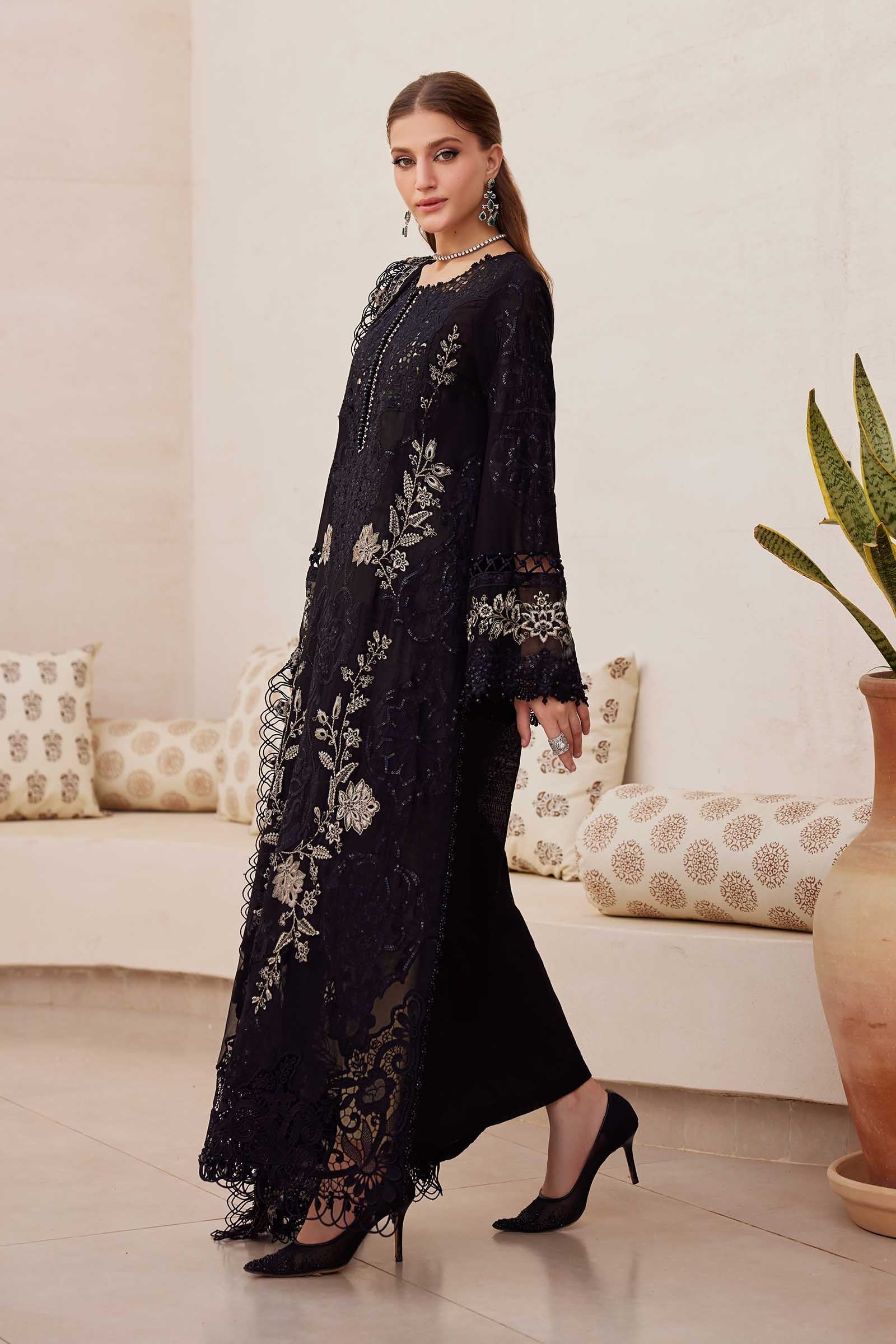 3 Piece Unstitched Embroidered Paper Cotton Suit | EID LAWN-25-03 - MARIA.B